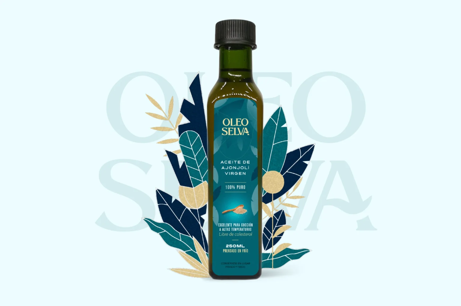 branding y diseño de empaque de marca para OleoSelva, medellin, colombia