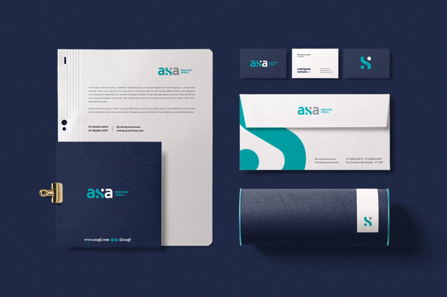 Diseño de marca y branding para asa gestión legal en Medellín, Colombia